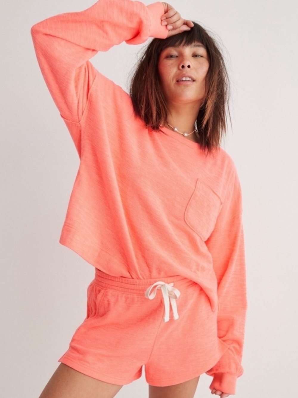 Aerie Endless Summer Pink Sweatshirt Size Medium Cropped & Oversized